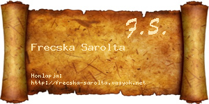 Frecska Sarolta névjegykártya